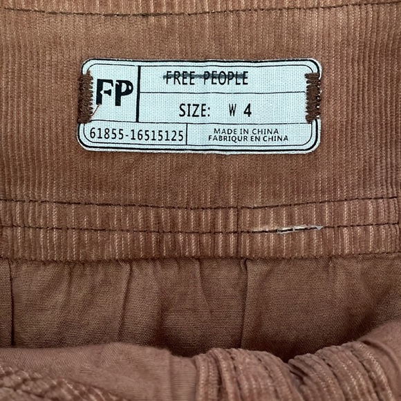 Free People skirt size 4 / brown button up corduroy, lined with cotton - Picture 5 of 6